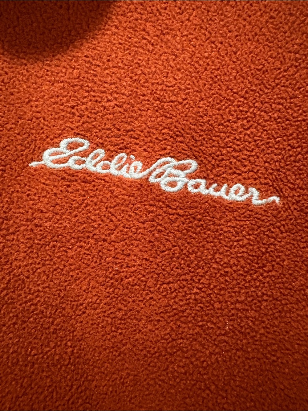 Eddie Bauer Quarter Zip Microfleece Pullover Men’s Medium Rust Orange - Picture 3 of 6